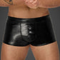 Noir Snake Wetlook Short Shorts with Zipper Size S/M/L/XL