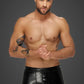 Noir Snake Wetlook Short Shorts with Zipper Size S/M/L/XL
