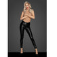 Noir Snake Wetlook Leggings with Zipper Black Size S/M/L/XL