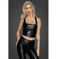 Noir Snake Wetlook Top with Zipper Size S/M/L/XL