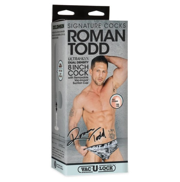 Doc Johnson Signature Cocks Roman Todd 8" Ultraskyn Cock w Removable Vac-U-Lock Suction Cup Vanilla
