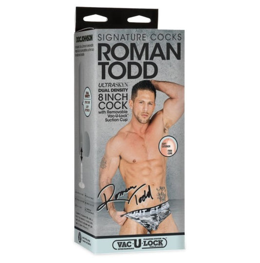 Doc Johnson Signature Cocks Roman Todd 8" Ultraskyn Cock w Removable Vac-U-Lock Suction Cup Vanilla