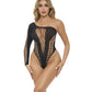 Pink Lipstick Dollar Sign Bodysuit Black Size OS