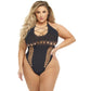 Pink Lipstick Hot To Handle Bodysuit Black Size Q