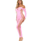 Pink Lipstick Diamond Drippin Bodystocking Pink Size OS