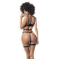 Mapale Lingerie Strappy Bodysuit Black S/M or L/XL