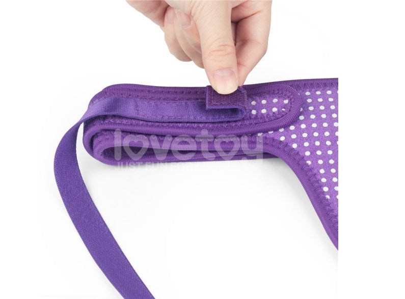 Lovetoy Easy Strap on Harness Polka Dot Purple