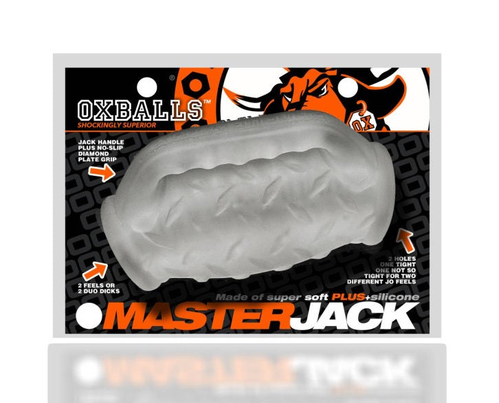 OxBalls Masterjack Double Penetration JO Clear Ice