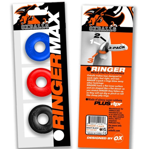 OxBalls RINGER Cockrings Cock Ring Multicolor 3 Pack