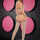 Lapdance Crop Top G-String w Thigh Highs 3 Pc Set Grey Size OS