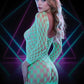 Lapdance Glow In The Dark Fencenet Long Sleeve Mini Dress Size OS