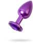 Metal | Purple Metal Anal Plug w Purple Crystal Small