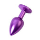 Metal | Purple Metal Anal Plug w Purple Crystal Small