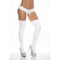 Mapale Thigh Highs Wetlook White Size OS