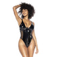 Mapale Wet Look Vinyl Bodysuit Black Size S/M/L