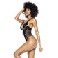 Mapale Wet Look Vinyl Bodysuit Black Size S/M/L