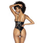Mapale Wet Look Vinyl Bodysuit Black Size S/M/L