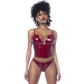 Mapale Wet Look Vinyl 2 Pc Set Gloss Wine S/M/L