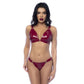 Mapale Wet Look Vinyl 2 Pc Set Gloss Wine Size S/M/L