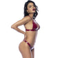 Mapale Wet Look Vinyl 2 Pc Set Gloss Wine Size S/M/L