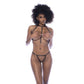 Mapale Chain Harness 2 Pc Set Black Rose Gold Size S/M or L/XL