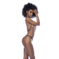 Mapale Chain Harness 2 Pc Set Black Rose Gold Size S/M or L/XL