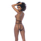 Mapale Chain Harness 2 Pc Set Black Rose Gold Size S/M or L/XL
