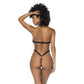 Mapale Black Polka Dot Halter Neck Bodysuit Size S/M or L/XL