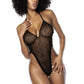 Mapale Black Polka Dot Halter Neck Bodysuit Size S/M or L/XL