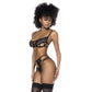 Mapale Chain Harness Teddy Black Rose Gold Size S/M or L/XL