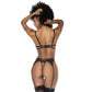 Mapale Chain Harness Teddy Black Rose Gold Size S/M or L/XL