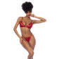 Mapale Red 3 Pc Set w/ Bralette, Garter Belt and Thong Size S/M or L/XL