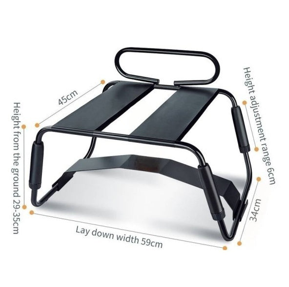 Daytona | Sex Chair Adjustable Height Black w Handle and Arch Bridge