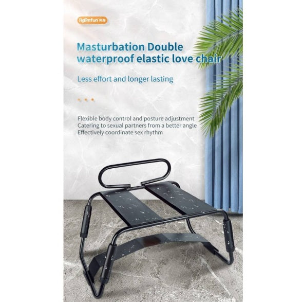 Daytona | Sex Chair Adjustable Height Black w Handle and Arch Bridge
