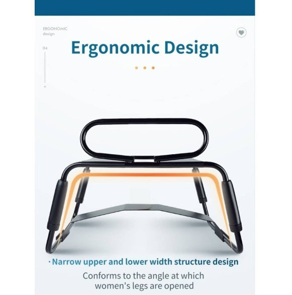 Daytona | Sex Chair Adjustable Height Black w Handle and Arch Bridge