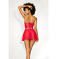 Mapale 2 Pc Red Vinyl Bustier and Thong Red Size S/M/L