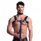 Sport Fucker | Vegan Bulldog Harness Black and Blue Size S/M or L/XL