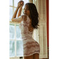 Killer Legs Fitted Lace Mini Dress and Thong White Size OS