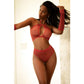 Killer Legs Rhinestone 3 Pc Halter Ensemble Set Red Size OS
