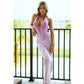 Killer Legs Ombre Floral Plunge Dress Pink Lavender Size OS