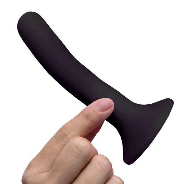 Strap U Black Silicone Strap-On Dildo Small