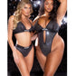 Playboy Lingerie Disco Fever Teddy Black Size XS/S/M/L