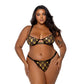 Playboy Lingerie Foiled Bunny 2 Pc Set Gold Black Size XS/S/M/L