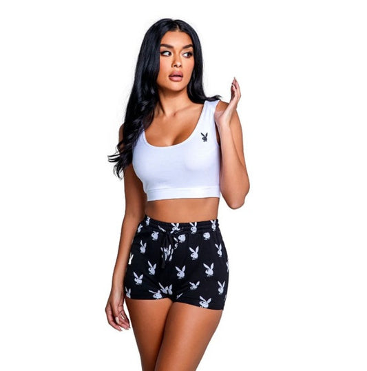 Playboy Slumber Bunny 2 Pc Set Black Size S/M, M/L, L/XL