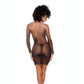 Mapale Lingerie Stretch Mesh Long Sleeved Dress w Thong Size S/M or L/XL