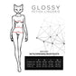 Glossy Kitti Wetlook Bodysuit and Cat Ears Black Size S/M/L/XL