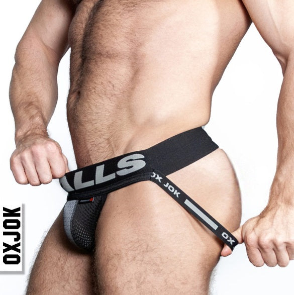 OxBalls Airmesh Swagger Jockstrap Tar Black Size S/M/L/XL