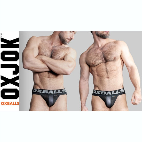 OxBalls Airmesh Swagger Jockstrap Tar Black Size S/M/L/XL