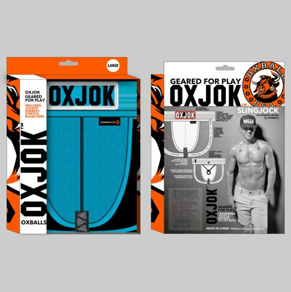OxBalls Slingjock Upthrust Slider-Strap Jock Pool Blue Size S/M/L/XL