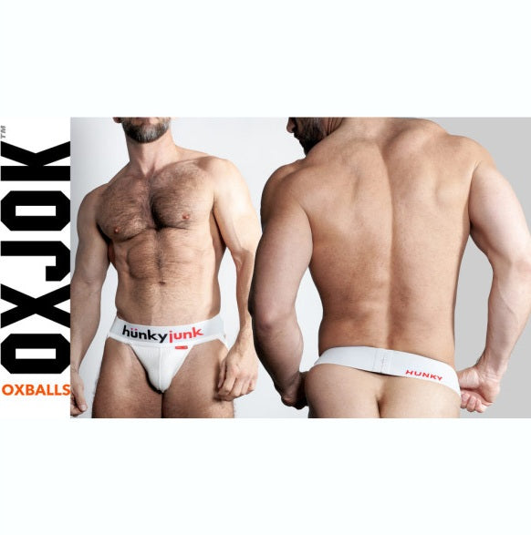 OxBalls Hunker Slider Strap Jock White Snow Size S/M/L/XL